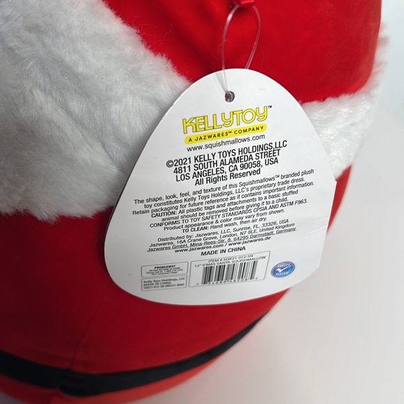 🎄NWT SQUISHMALLOW 12” SANTA CLAUS OFFICIAL KELLYTOY PLUSH - Picture 16 of 16